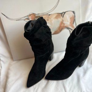 NEW! Ashlee Block Heel Slouchy Suede Boots Size 8
